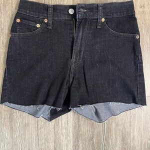 Levi's Black Jean Shorts for Women